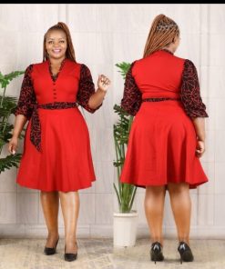 Alternative view of 1.8 Ladies Wear Long Sleeve Button Up V Neck Denim Dress Casual Mini Jeans Dresses with Pockets Plus Size L-4XL