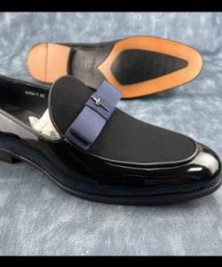 Handmade Genuine Patent Men Shoes Loafers