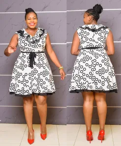 60.4 plus polka dot print dress