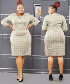 quality midi checkered dress