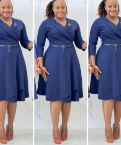 Alternative view of quality midi length skater dress