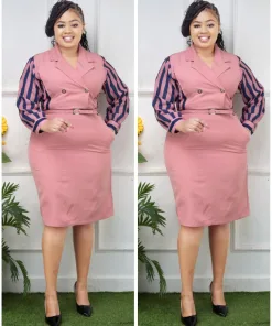 Alternative view of breastfeeding friendly straight dress