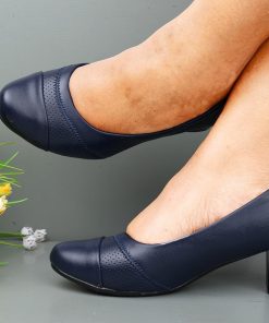 authentic leather block heels