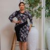 stylish knee-length sheath dress