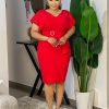 Striking and elegant midi length dress
