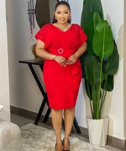 Striking and elegant midi length dress