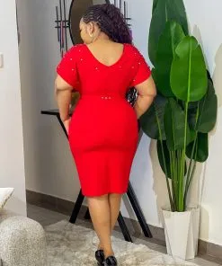 Alternative view of Striking and elegant midi length dress
