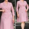quality knee length plitted dress