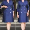 quality knee length plitted dress