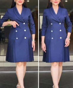 quality knee length plitted dress