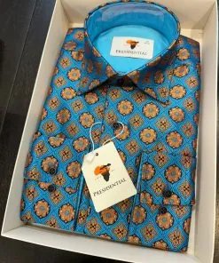 12.5 Command attention with every step in this bold PRESIDENTIAL shirt