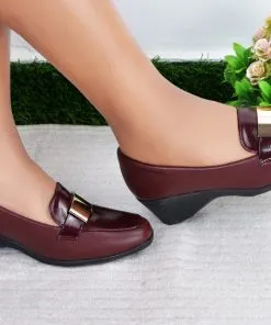 Original leather wedge shoes