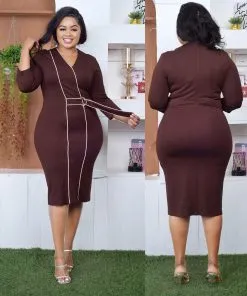 Quality midi length stretchy dress